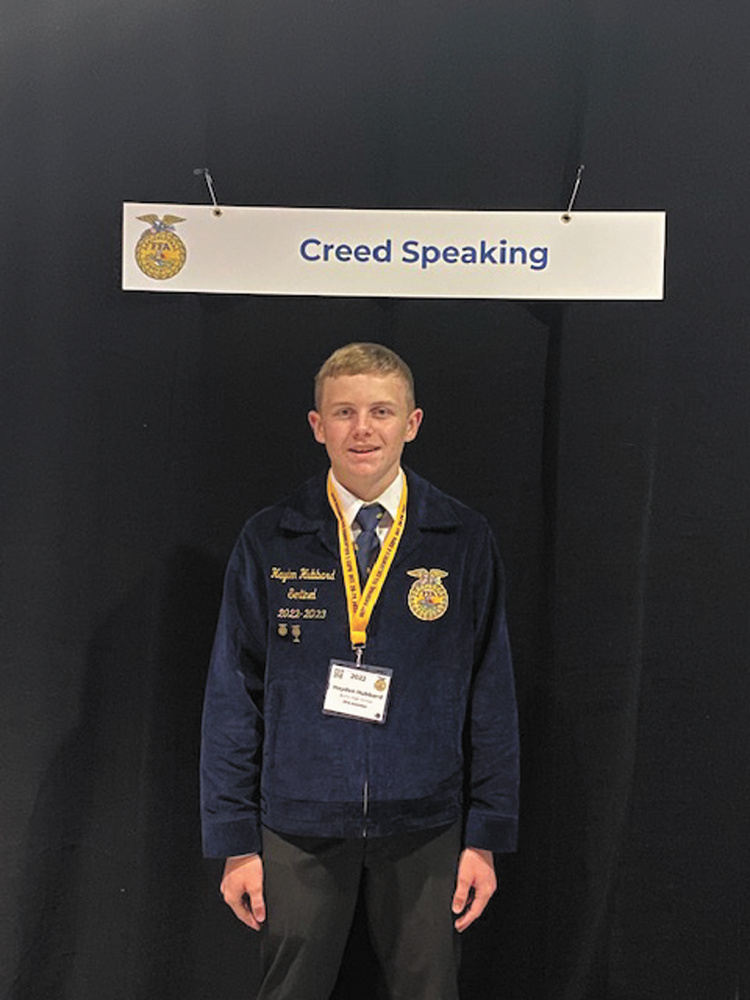 Burns FFA has Bronze Medalist for Creed - Pine Bluffs Post